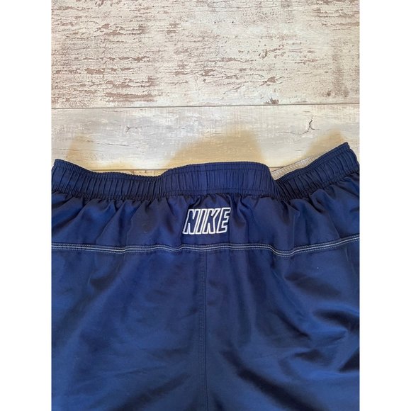 Nike Swim Trunks Vintage Shorts Size XXL Mens Swoosh Logo Blue 90s Men's Pockets - Picture 4 of 5